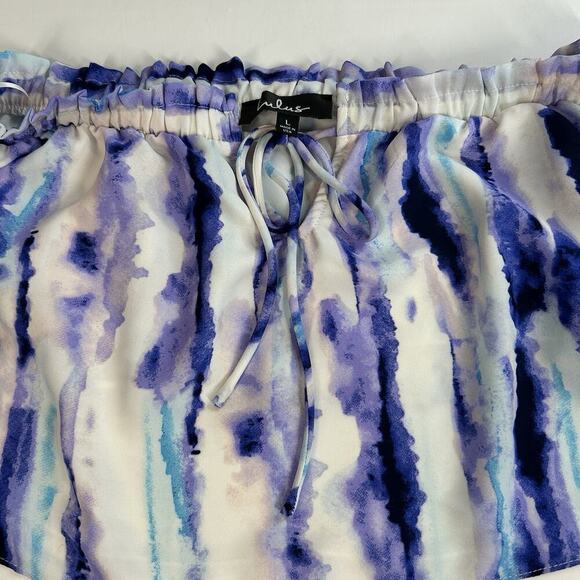 Lulus Ingenue Purple Print Two-Piece Maxi Dress Womens Large Watercolor Travel - Picture 10 of 13